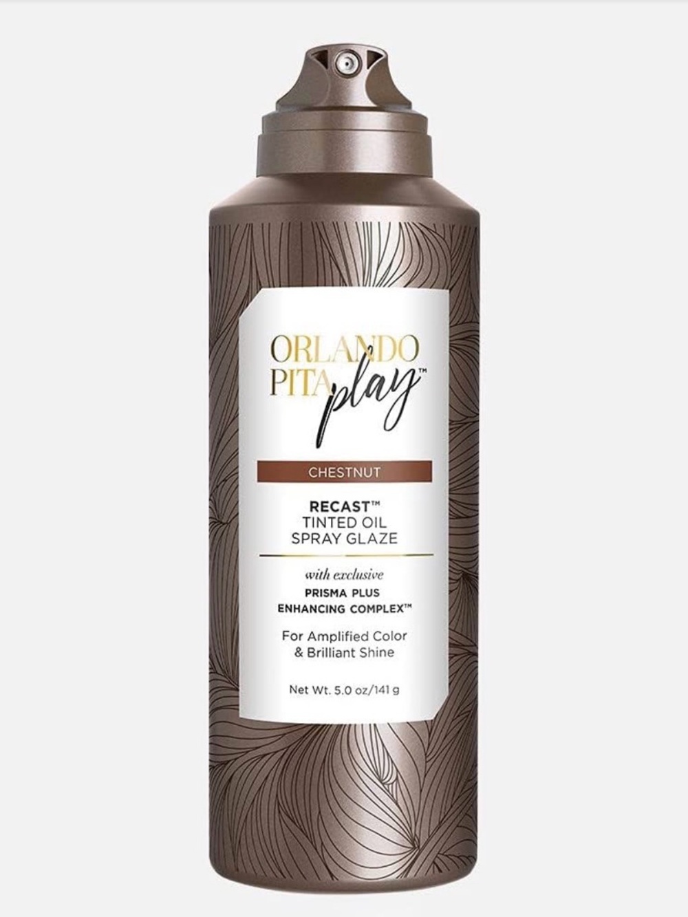 Orlando Pita Play Brunette Recast Tinted Oil Spray Glaze, a styling product